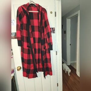 Red and Black Checkered Robe